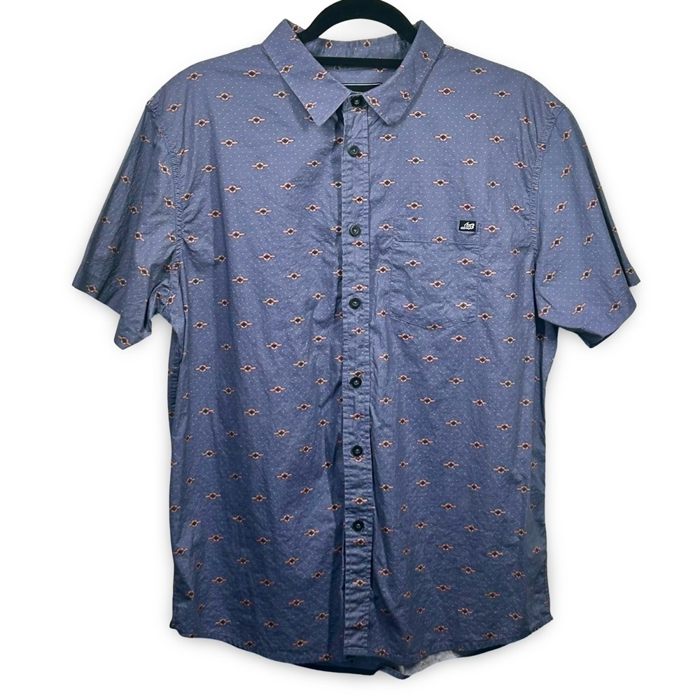 Lost Casual Button Up Cotton Shirt Men's Size Large Skate Skater Surf Surfer